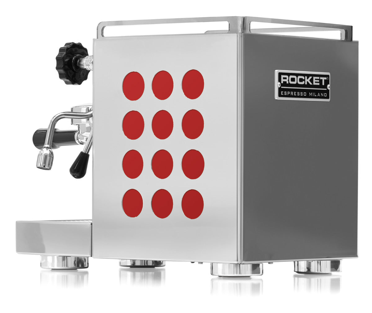 Rocket Appartamento - Edelstahl / Rot
